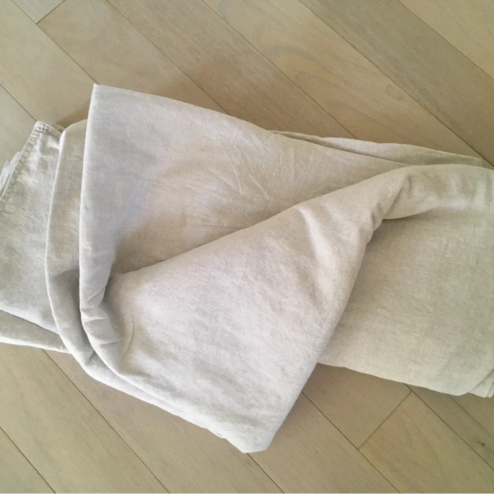 Dapu French linen Minimalist natural Duvet Cover Set with 2 shams